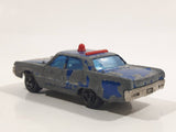 Vintage Majorette Plymouth Fury Police Blue 1/70 Scale Die Cast Toy Car Vehicle Made in France