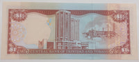 2002 Central Bank of Trinidad and Tobago 1 Dollar Paper Money Bank Note Currency