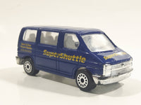 Unknown Brand Tin Toys Style Super Shuttle "Door To Door" Dark Blue Die Cast Toy Car Vehicle