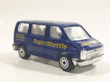 Unknown Brand Tin Toys Style Super Shuttle "Door To Door" Dark Blue Die Cast Toy Car Vehicle