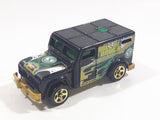 2003 Hot Wheels Hot Haulers Armored Truck Rollin' Dough Black Die Cast Toy Car Vehicle with Opening Rear Door