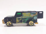 2003 Hot Wheels Hot Haulers Armored Truck Rollin' Dough Black Die Cast Toy Car Vehicle with Opening Rear Door