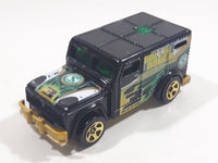 2003 Hot Wheels Hot Haulers Armored Truck Rollin' Dough Black Die Cast Toy Car Vehicle with Opening Rear Door