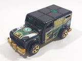 2003 Hot Wheels Hot Haulers Armored Truck Rollin' Dough Black Die Cast Toy Car Vehicle with Opening Rear Door