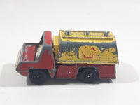 Vintage PlayArt Semi Tanker Truck Shell Oil Red and Yellow Die Cast Toy Car Vehicle Made in Hong Kong