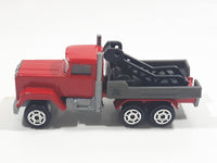 Majorette No. 297 Mack Tow Truck Red Grey 1/100 Scale Die Cast Toy Car Vehicle