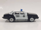 Vintage 1985 Zee Toys Dyna Wheels D82 Ford Limited Black and White Swat Unit Police Car Die Cast Toy Car Vehicle