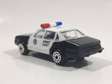 Vintage 1985 Zee Toys Dyna Wheels D82 Ford Limited Black and White Swat Unit Police Car Die Cast Toy Car Vehicle