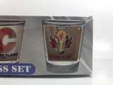 Calgary Flames NHL Ice Hockey Team Hunter Collector Glass Set of 4 Shooter Shot Glasses New in Box