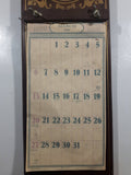 Vintage North Columbia Trading Company Enderby, B.C. Calendar Wooden Plaque