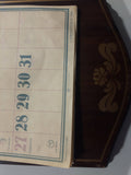 Vintage North Columbia Trading Company Enderby, B.C. Calendar Wooden Plaque