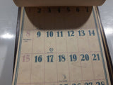 Vintage North Columbia Trading Company Enderby, B.C. Calendar Wooden Plaque