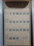 Vintage North Columbia Trading Company Enderby, B.C. Calendar Wooden Plaque