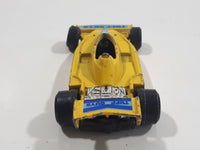 1986 Road Champs Formula 1 Indy "Tuff Guys" #6 Yellow Die Cast Toy Race Car Vehicle Made in Hong Kong