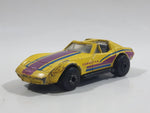 1987 Matchbox Superfast Chevrolet Corvette T-Roof Yellow Die Cast Toy Car Vehicle