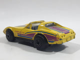 1987 Matchbox Superfast Chevrolet Corvette T-Roof Yellow Die Cast Toy Car Vehicle