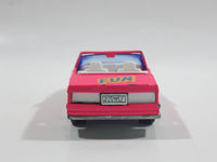 Majorette No. 253 Cadillac Allante Convertible "Fun" Hot Pink 1/59 Scale Die Cast Toy Car Vehicle