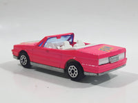 Majorette No. 253 Cadillac Allante Convertible "Fun" Hot Pink 1/59 Scale Die Cast Toy Car Vehicle