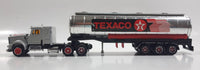 Majorette Super Movers No. 606 Texaco Tanker Semi Tractor Trailer Truck Silver Chrome Die Cast Toy Car Vehicle with Opening Hood