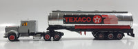 Majorette Super Movers No. 606 Texaco Tanker Semi Tractor Trailer Truck Silver Chrome Die Cast Toy Car Vehicle with Opening Hood