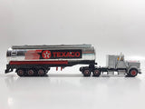Majorette Super Movers No. 606 Texaco Tanker Semi Tractor Trailer Truck Silver Chrome Die Cast Toy Car Vehicle with Opening Hood