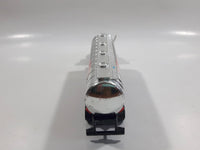 Majorette Super Movers No. 606 Texaco Tanker Semi Tractor Trailer Truck Silver Chrome Die Cast Toy Car Vehicle with Opening Hood