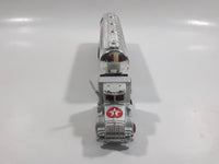 Majorette Super Movers No. 606 Texaco Tanker Semi Tractor Trailer Truck Silver Chrome Die Cast Toy Car Vehicle with Opening Hood