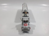 Majorette Super Movers No. 606 Texaco Tanker Semi Tractor Trailer Truck Silver Chrome Die Cast Toy Car Vehicle with Opening Hood