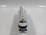 Majorette Super Movers No. 606 Texaco Tanker Semi Tractor Trailer Truck Silver Chrome Die Cast Toy Car Vehicle with Opening Hood