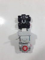 Majorette Super Movers No. 606 Texaco Tanker Semi Tractor Trailer Truck Silver Chrome Die Cast Toy Car Vehicle with Opening Hood