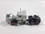 Majorette Super Movers No. 606 Texaco Tanker Semi Tractor Trailer Truck Silver Chrome Die Cast Toy Car Vehicle with Opening Hood