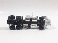 Majorette Super Movers No. 606 Texaco Tanker Semi Tractor Trailer Truck Silver Chrome Die Cast Toy Car Vehicle with Opening Hood