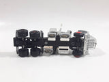 Majorette Super Movers No. 606 Texaco Tanker Semi Tractor Trailer Truck Silver Chrome Die Cast Toy Car Vehicle with Opening Hood