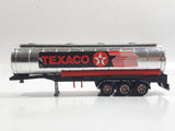 Majorette Super Movers No. 606 Texaco Tanker Semi Tractor Trailer Truck Silver Chrome Die Cast Toy Car Vehicle with Opening Hood