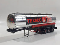 Majorette Super Movers No. 606 Texaco Tanker Semi Tractor Trailer Truck Silver Chrome Die Cast Toy Car Vehicle with Opening Hood