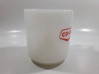 Vintage Glasbake Surrey Co-op Feed Department Milk Glass Coffee Mug Cup