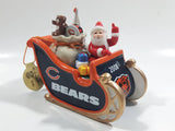 2008 The Danbury Mint Chicago Bears NFL Football Team Santa Christmas Sleigh Ceramic Ornament