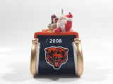 2008 The Danbury Mint Chicago Bears NFL Football Team Santa Christmas Sleigh Ceramic Ornament