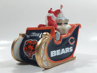 2008 The Danbury Mint Chicago Bears NFL Football Team Santa Christmas Sleigh Ceramic Ornament