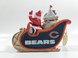 2008 The Danbury Mint Chicago Bears NFL Football Team Santa Christmas Sleigh Ceramic Ornament