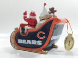 2008 The Danbury Mint Chicago Bears NFL Football Team Santa Christmas Sleigh Ceramic Ornament