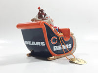 2008 The Danbury Mint Chicago Bears NFL Football Team Santa Christmas Sleigh Ceramic Ornament