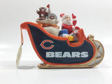 2008 The Danbury Mint Chicago Bears NFL Football Team Santa Christmas Sleigh Ceramic Ornament