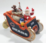 2008 The Danbury Mint Chicago Bears NFL Football Team Santa Christmas Sleigh Ceramic Ornament