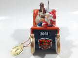 2008 The Danbury Mint Chicago Bears NFL Football Team Santa Christmas Sleigh Ceramic Ornament