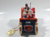 2008 The Danbury Mint Chicago Bears NFL Football Team Santa Christmas Sleigh Ceramic Ornament