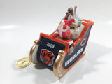 2008 The Danbury Mint Chicago Bears NFL Football Team Santa Christmas Sleigh Ceramic Ornament