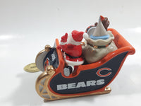 2008 The Danbury Mint Chicago Bears NFL Football Team Santa Christmas Sleigh Ceramic Ornament