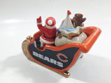 2008 The Danbury Mint Chicago Bears NFL Football Team Santa Christmas Sleigh Ceramic Ornament