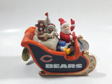 2008 The Danbury Mint Chicago Bears NFL Football Team Santa Christmas Sleigh Ceramic Ornament